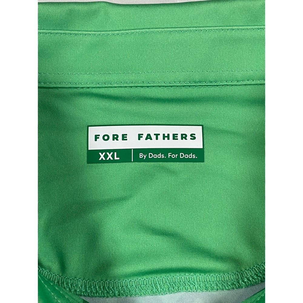 Fore Fathers Mens XXL Green Diagonal Grid Performance Golf Polo Shirt - Picture 6 of 12
